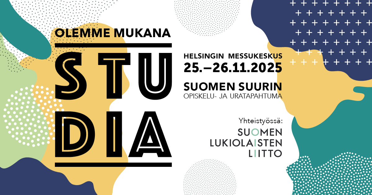 Nästa vecka hittar du oss på STUDIA MÄSSAN!!