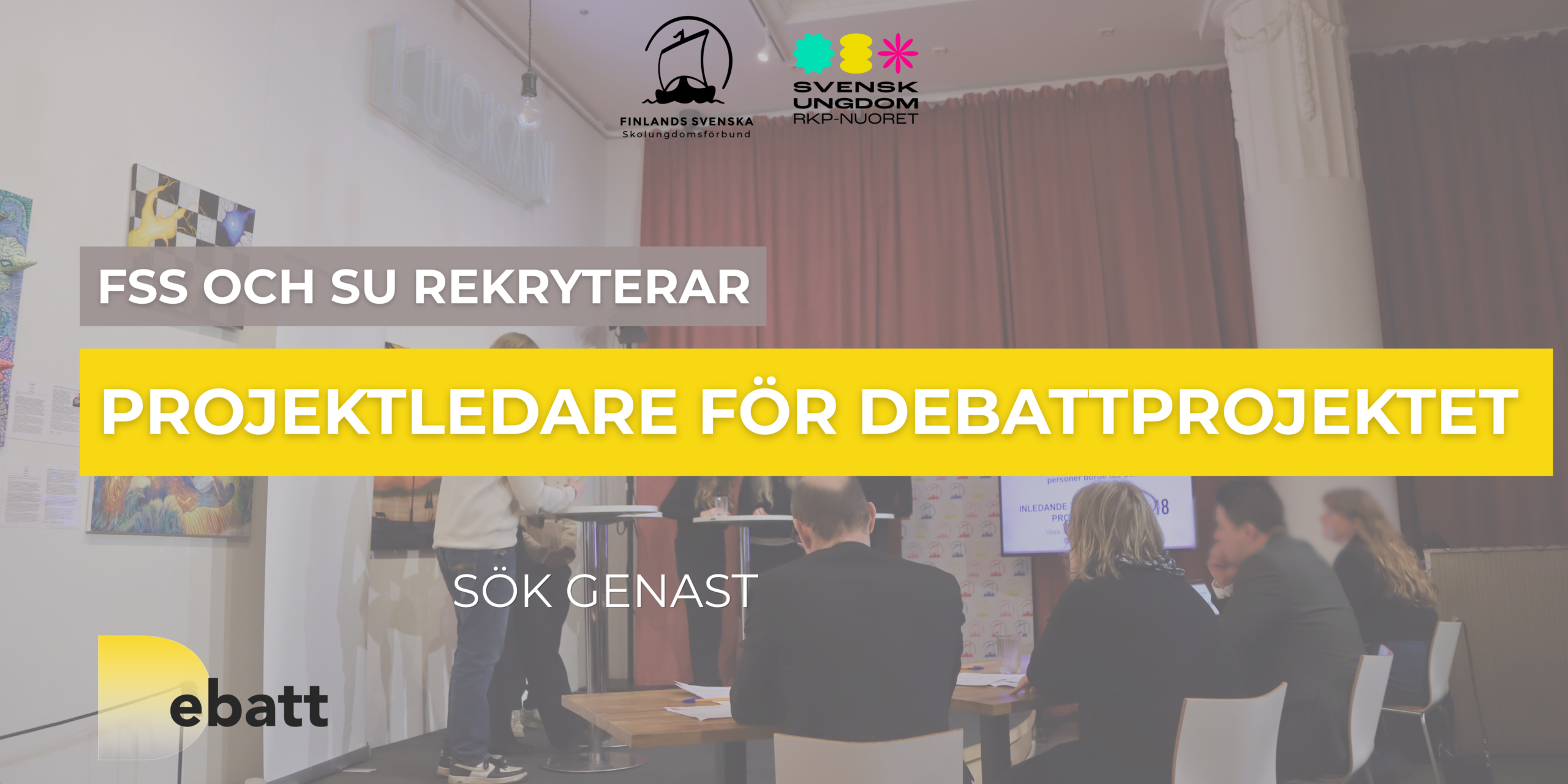 Vi rekryterar en Projektledare för debattprojekt