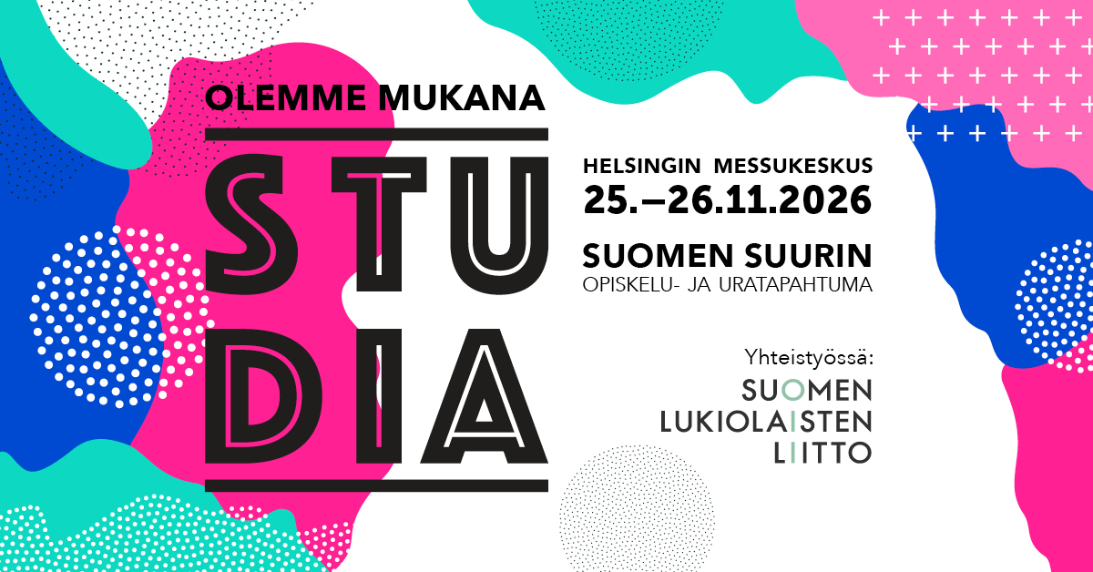 Vi deltar på STUDIA MÄSSAN